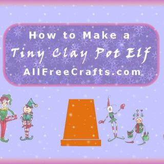 tiny clay pot elf DIY