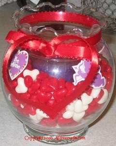 candy heart candle