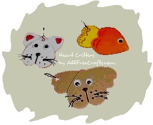 heart shape craft foam critters