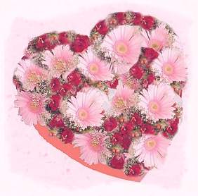 heart shape floral display