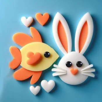 craft foam fish and bunny ideas