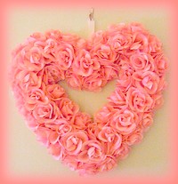 heart of roses wreath