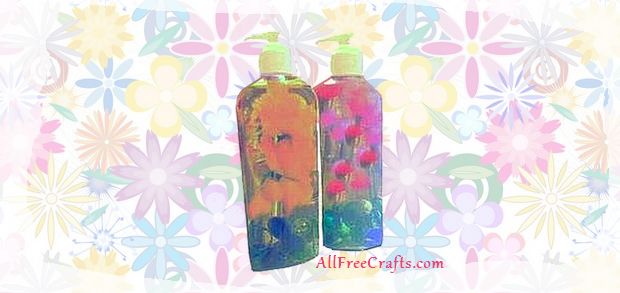 recycled liquid soap bottles