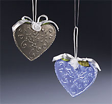 faux tin hearts