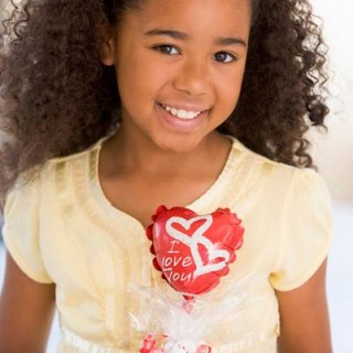 Girl Holding a Valentine Heart