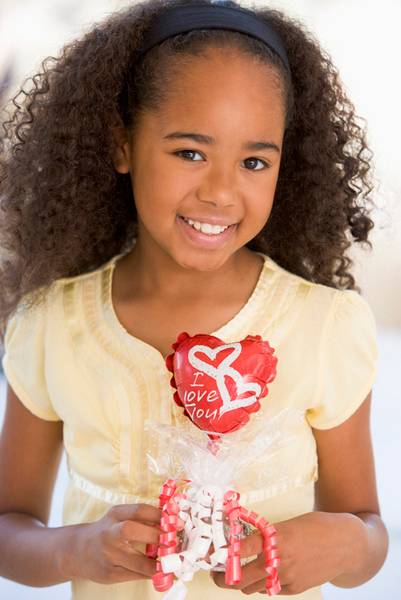 Girl Holding a Valentine Heart