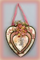 papered vintage hearts