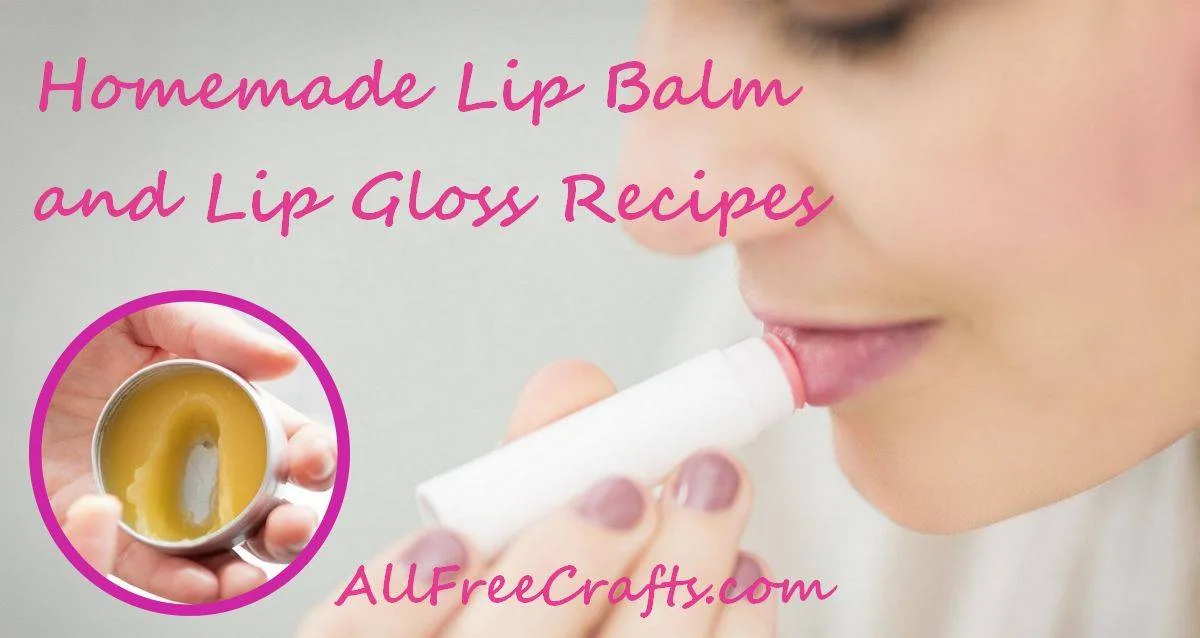 woman applying lip balm with homemade lip balm container