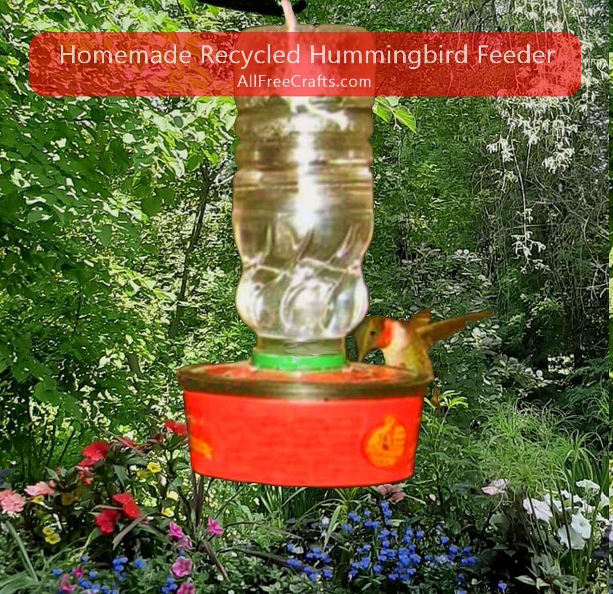 Recycled Homemade Hummingbird Feeder Containers All Free Crafts