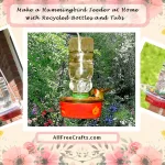 make a recyled hummingbird feeders from recycled tibs and water bottles