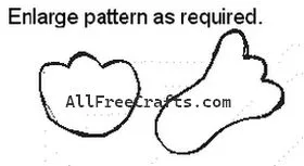 bunny hands and feet pattern - AllFreeCrafts