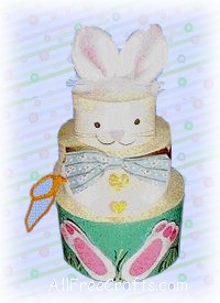round box Easter bunny
