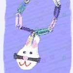 paper clips bunny bracelet