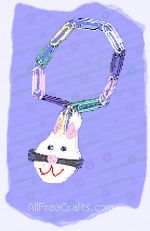 paper clips bunny bracelet
