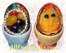 decoupaged easter surprise eggs