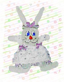 dressed up fabric bunny