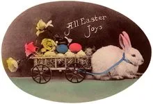 easter bunny vintage postcard