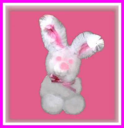 fluffy bunny with chenille stem ears
