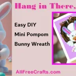 easy diy mini pompom bunny wreath