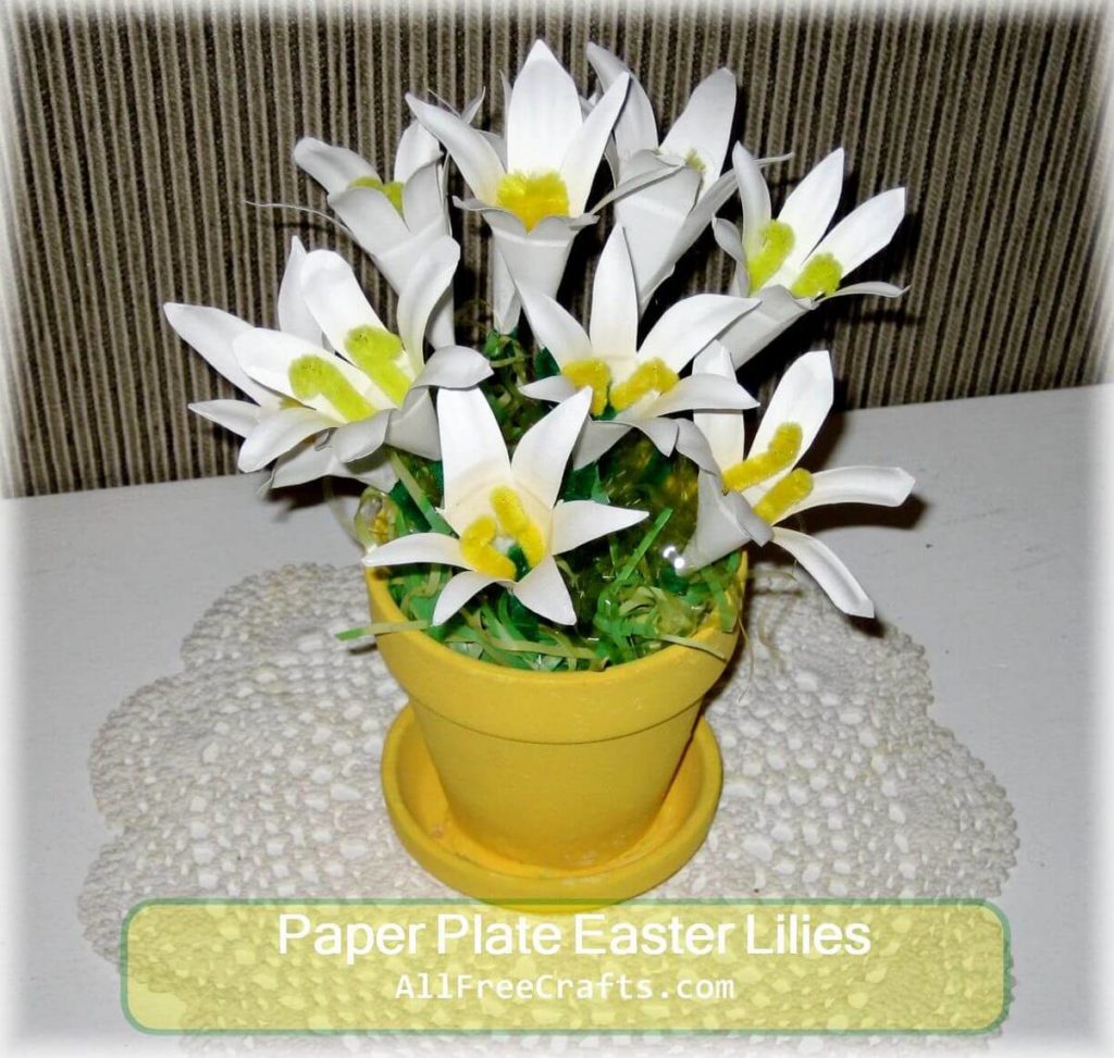 paper plate lilies