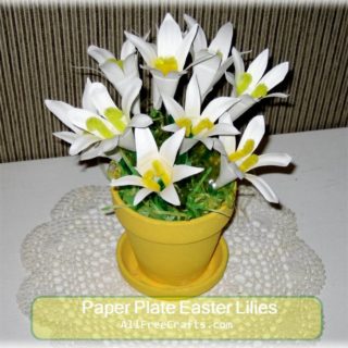 paper plate lilies