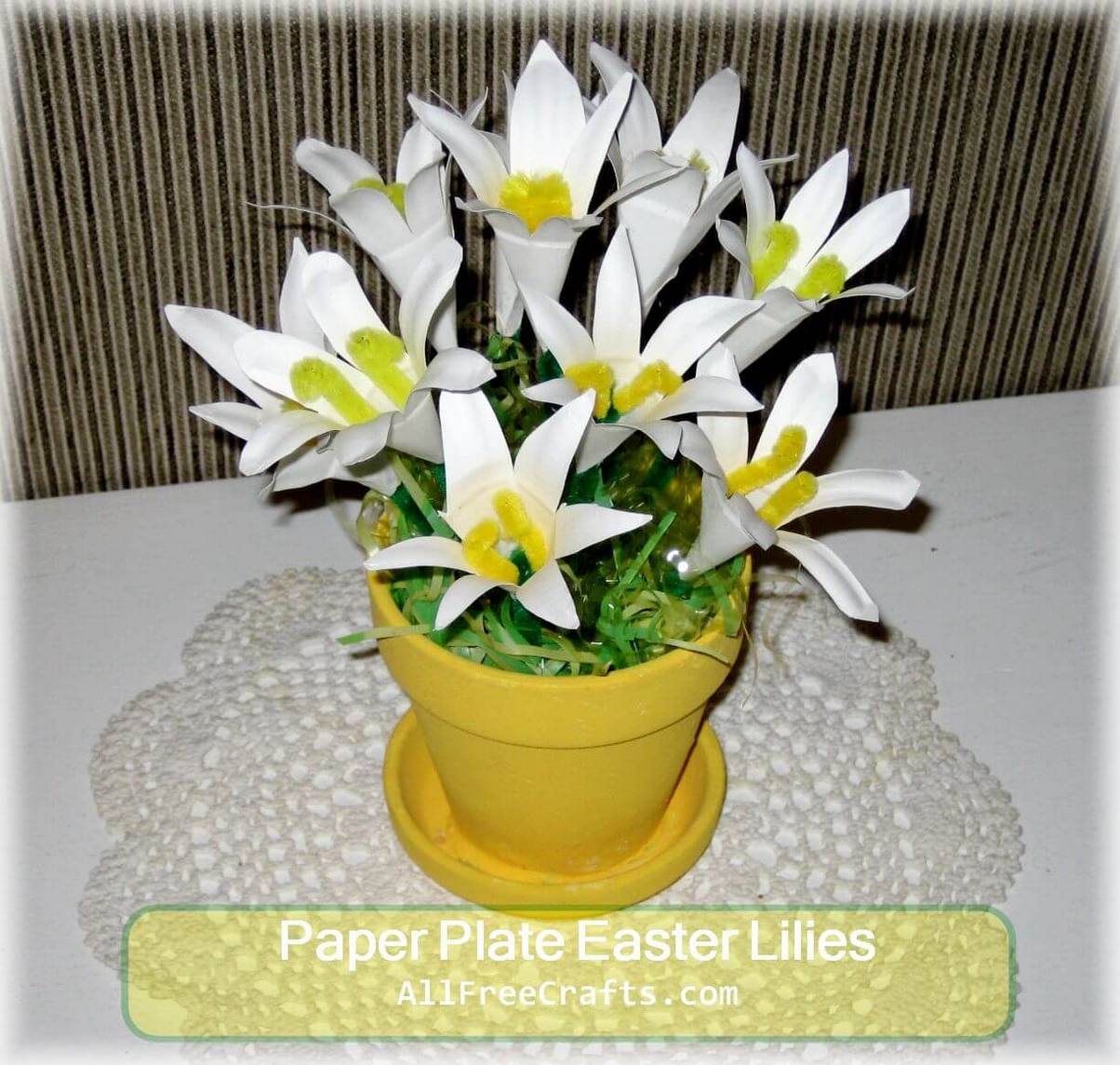 Paper Plate Easter Lilies