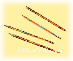 decoupaged pencils