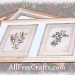 decoupage serving trays with botanicals