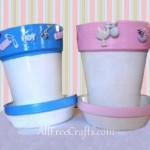 clay baby shower pots