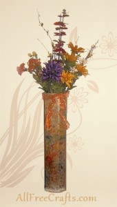 recycled cardboard vase