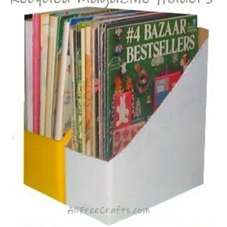 recycled cardboard box magazine holders