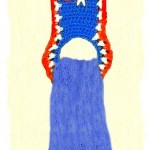 crocheted patriotic towel holder