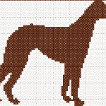 standing hound dog cross stitch chart