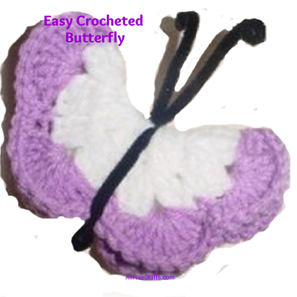 crocheted butterfly