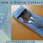 how to sew a denim cutlery pouch