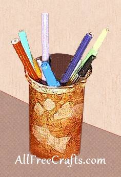 Faux Leather Pencil Holder