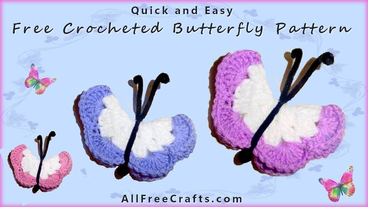 Scrap Yarn Butterfly Crochet Pattern