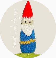 crocheted gnome