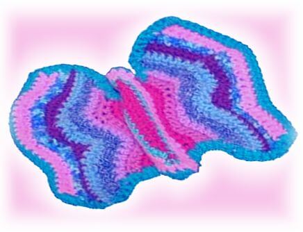 crocheted butterfly - detail