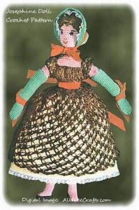 crocheted Empress Josephine doll pattern
