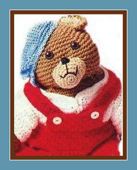 teddy bear overalls and beret hat