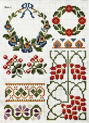Priscilla Color Cross Stitch Plate3
