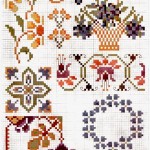 Priscilla Colored Cross Stitch Book 2 - baskets and flowers plate