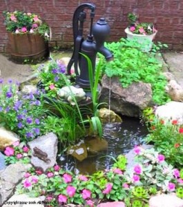 small homemade garden pond