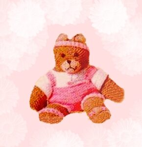 crocheted teddy bear exercise outfit