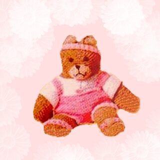 crocheted teddy bear exercise outfit