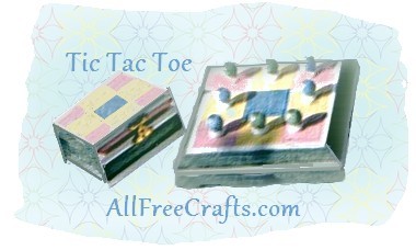 homemade wooden tic tac toe game with storage box