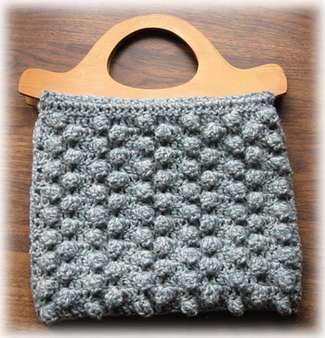 crocheted bobble purse