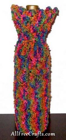 crocheted wine bottle cover