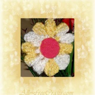 homemade crocheted daisy